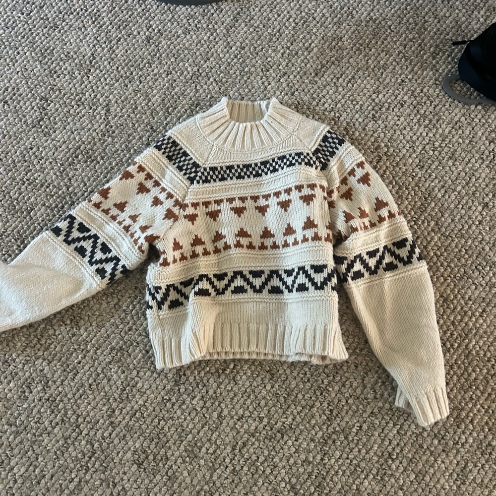 Cozy Cream Patterned Sweater